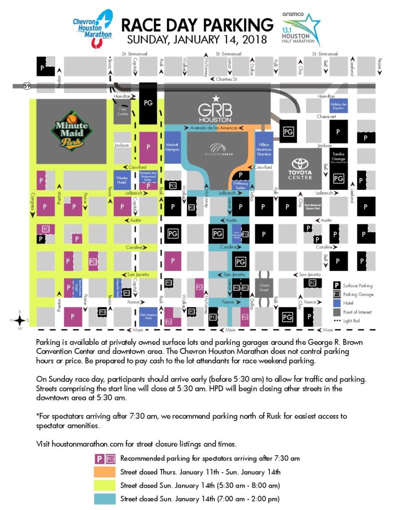 Parking Info - Chevron Houston Marathon